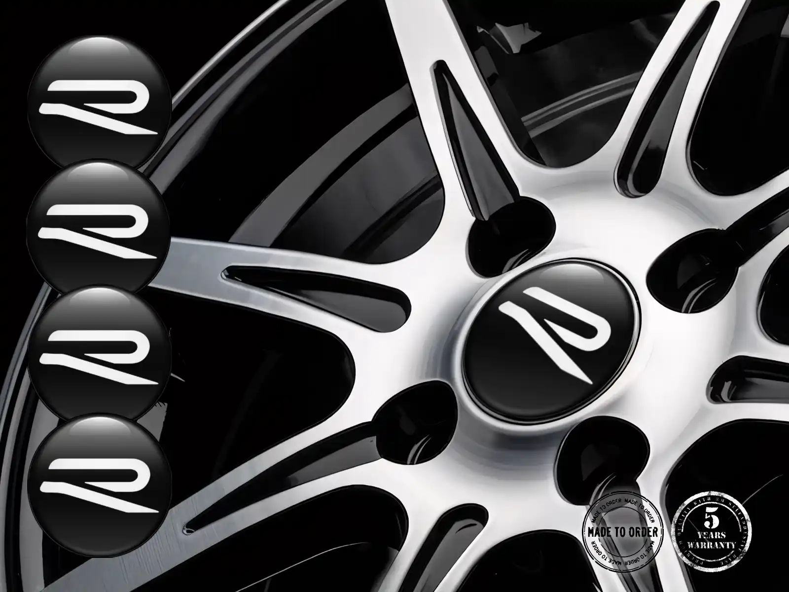 VW Pegatina de Rueda Edición Logos de Cúpula de Lujo